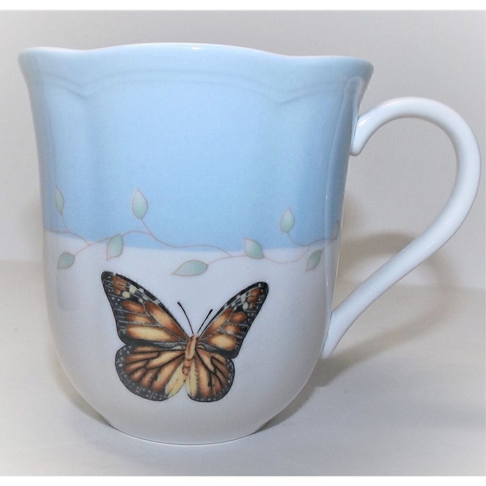 Lenox Butterfly Meadow Blue 12 oz. porcelain mug